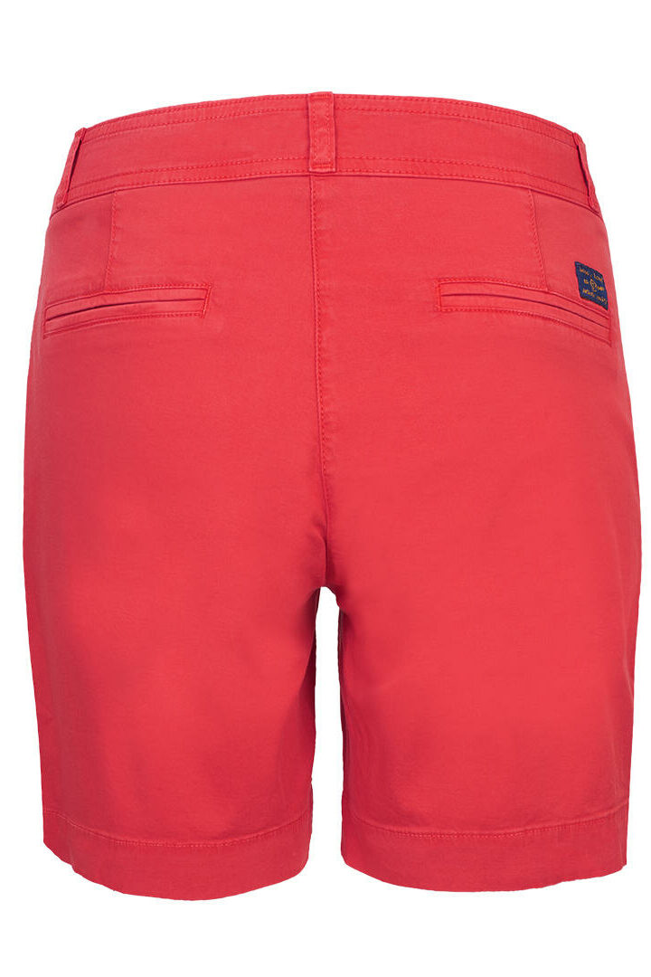 EMY - Short coton stretch Coupe slim - Bleu marine / Or - Femme - Fraise / Bleu marine-Or