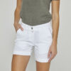 EMYL - Short coton stretch Coupe slim - Femme - Blanc