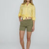 EMYL - Short coton stretch Coupe slim - Femme - Kaki