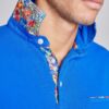 HARTLEYL - Polo coton Maille piquée Col Liberty Manches courtes Coupe droite - Homme - Bleu Royal