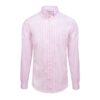 HOWARD - Chemise Popeline Manches longues Coupe droite - Homme - Blanc / Rose