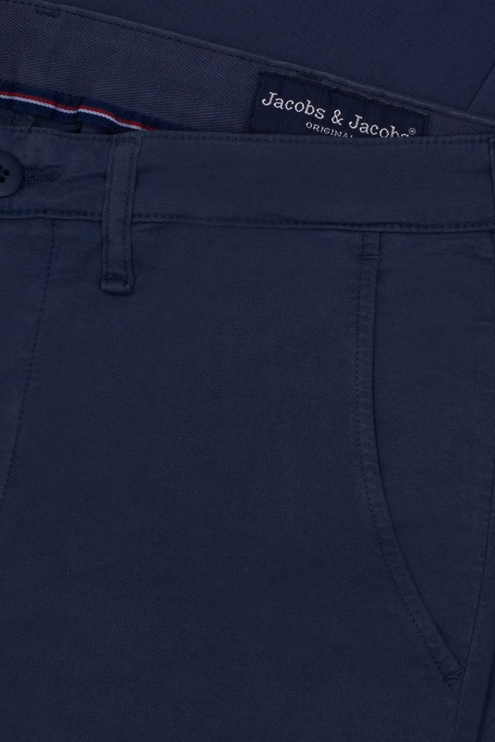 JACOBSON - Pantalon Chino coton stretch Coupe slim - Homme - Bleu marine