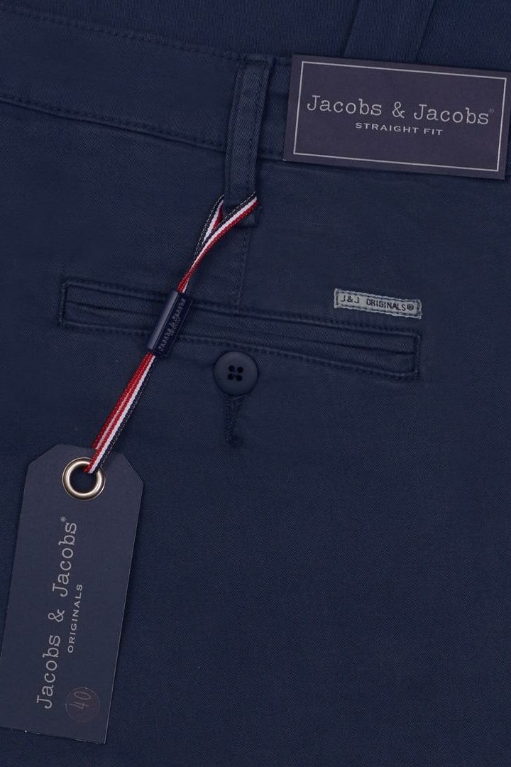 JACOBSON - Pantalon Chino coton stretch Coupe slim - Homme - Bleu marine