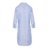 LAURAK - Robe Lin Col Mao Manches 3/4 Coupe droite - Femme - Blanc / Océan
