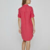 LAUREN - Tunique Lin Manches 3/4 Coupe évasée - Femme - Fraise