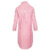 LAURENK - Tunique Lin Manches 3/4 Coupe évasée - Femme - Blanc / Fraise
