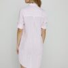 LAURENK - Tunique Lin Manches 3/4 Coupe évasée - Femme - Blanc / Rose