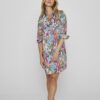 LAURENLY - Tunique Liberty Manches 3/4 Coupe évasée - Femme - Jungle Trip 101A