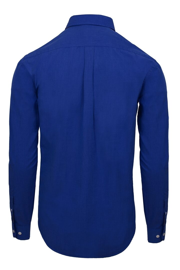 LONDON - Chemise coton Manches longues Coupe droite - Homme - Bleu marine