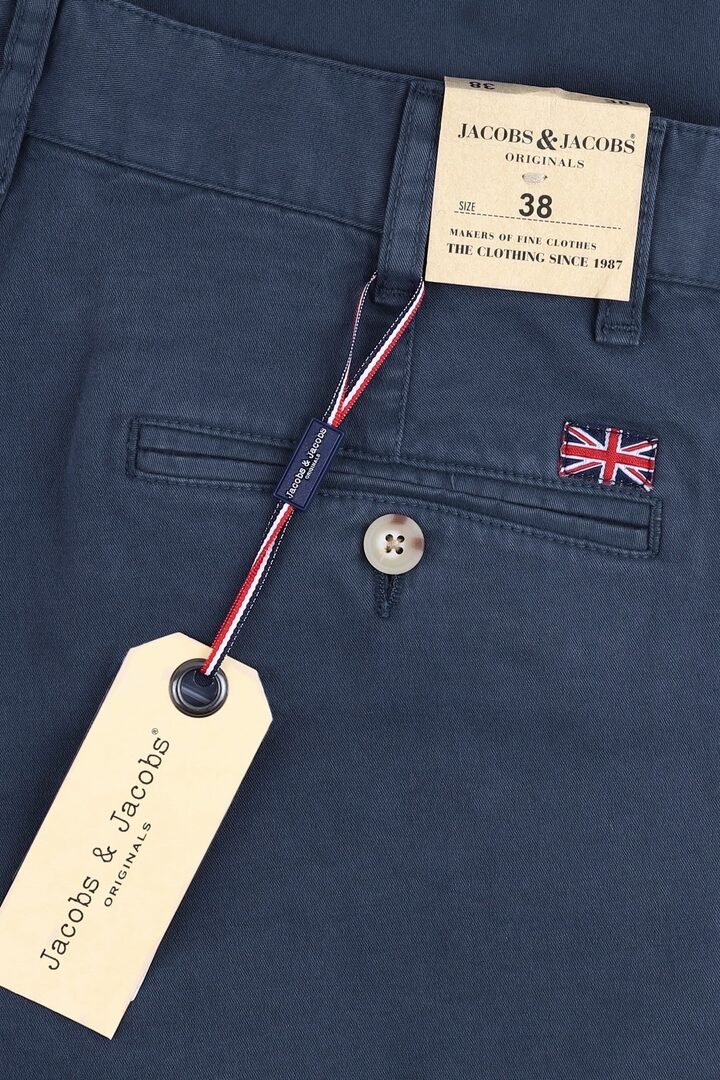 OFFICIER - Pantalon Chino coton Stretch Coupe droite - Homme - Bleu marine
