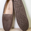 PROPRIANO – Mocassins Bride Daim Veau Velours – Homme – Taupe