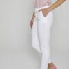 RETRO - Pantalon Coton Lyocel Elasthane - Femme - Blanc