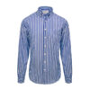 HOWARD - Chemise Popeline Manches longues Coupe droite - Homme - Bleu marine/Blanc