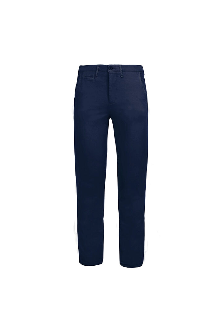 JACOBSON – Pantalon Chino coton stretch Coupe slim – Homme – Bleu marine