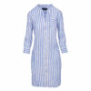 LAURAK – Robe Lin Col Mao Manches 34 Coupe droite – Femme – BlancOcéan
