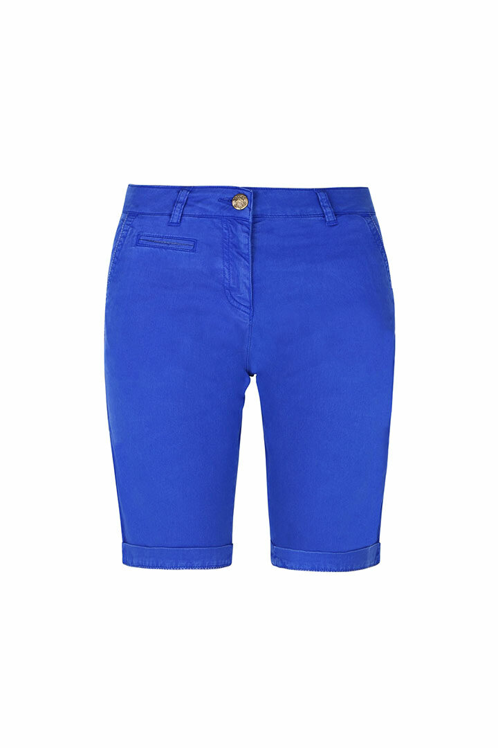 REMINI – Bermuda Coton Lyocel Elasthane – Femme – Bleu royal